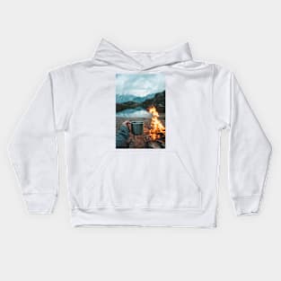 Camping Images Kids Hoodie